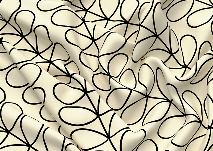 Orla Kiely Linear Stem, Black - Twist&Fit Roman Blind - Image 4
